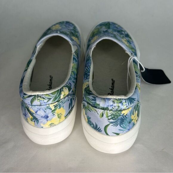 NEW Tommy Bahama Women’s 7.5 Slip On Sneakers Blue Yellow Green Tropical Floral - Picture 5 of 8